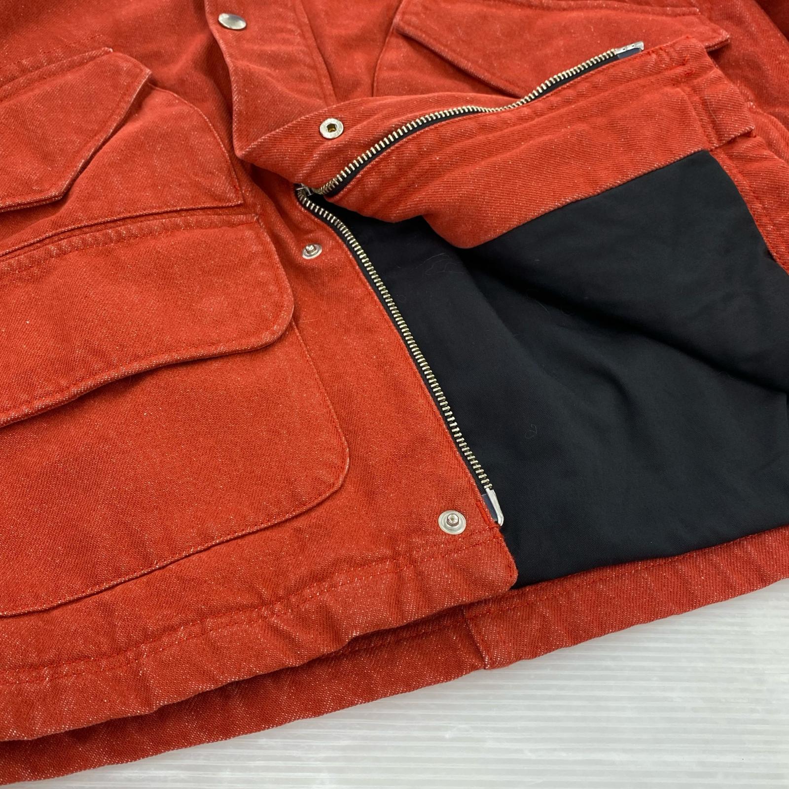 ジャケット WASHED DENIM WORK JACKET M レッド