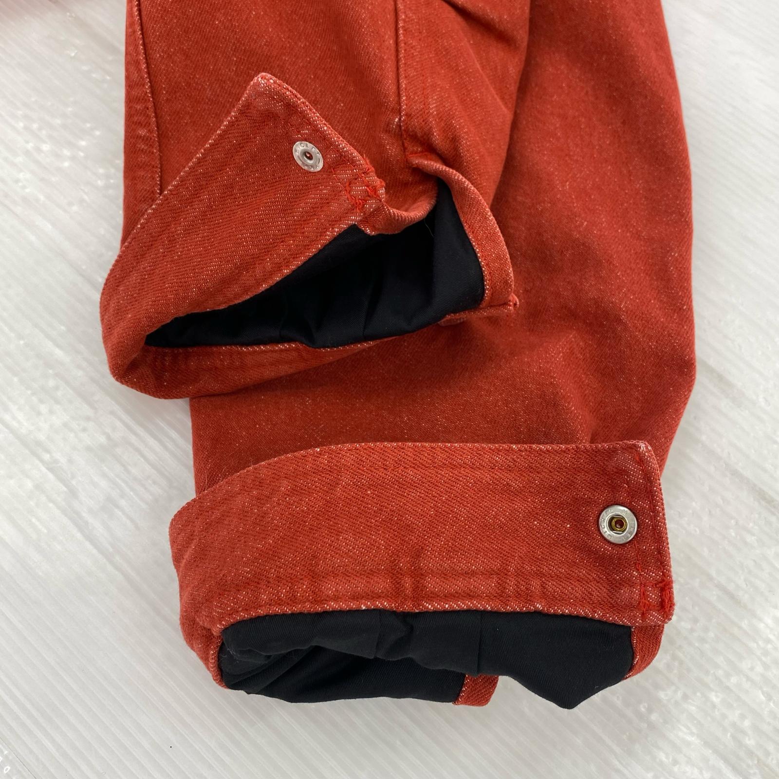 ジャケット WASHED DENIM WORK JACKET M レッド