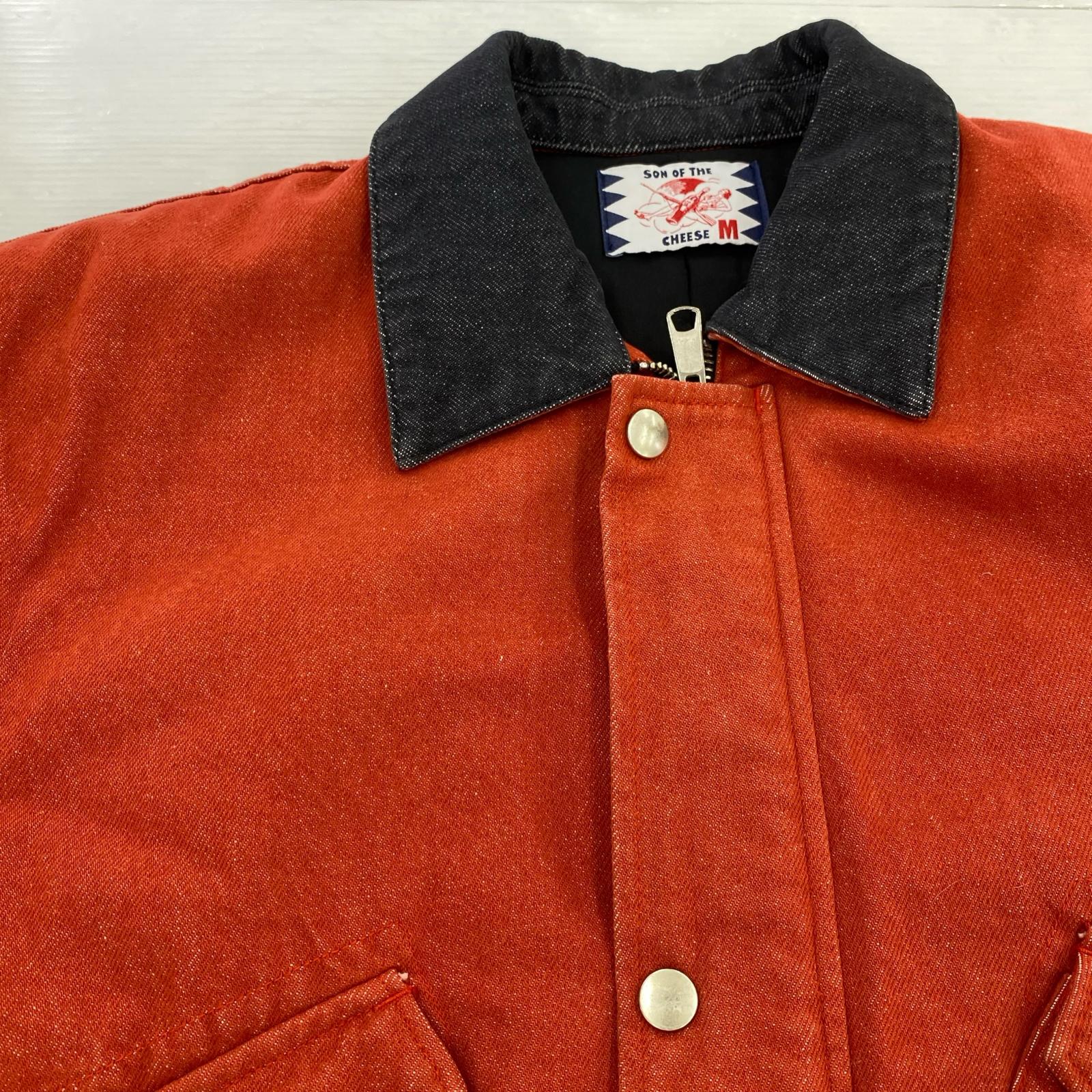 ジャケット WASHED DENIM WORK JACKET M レッド