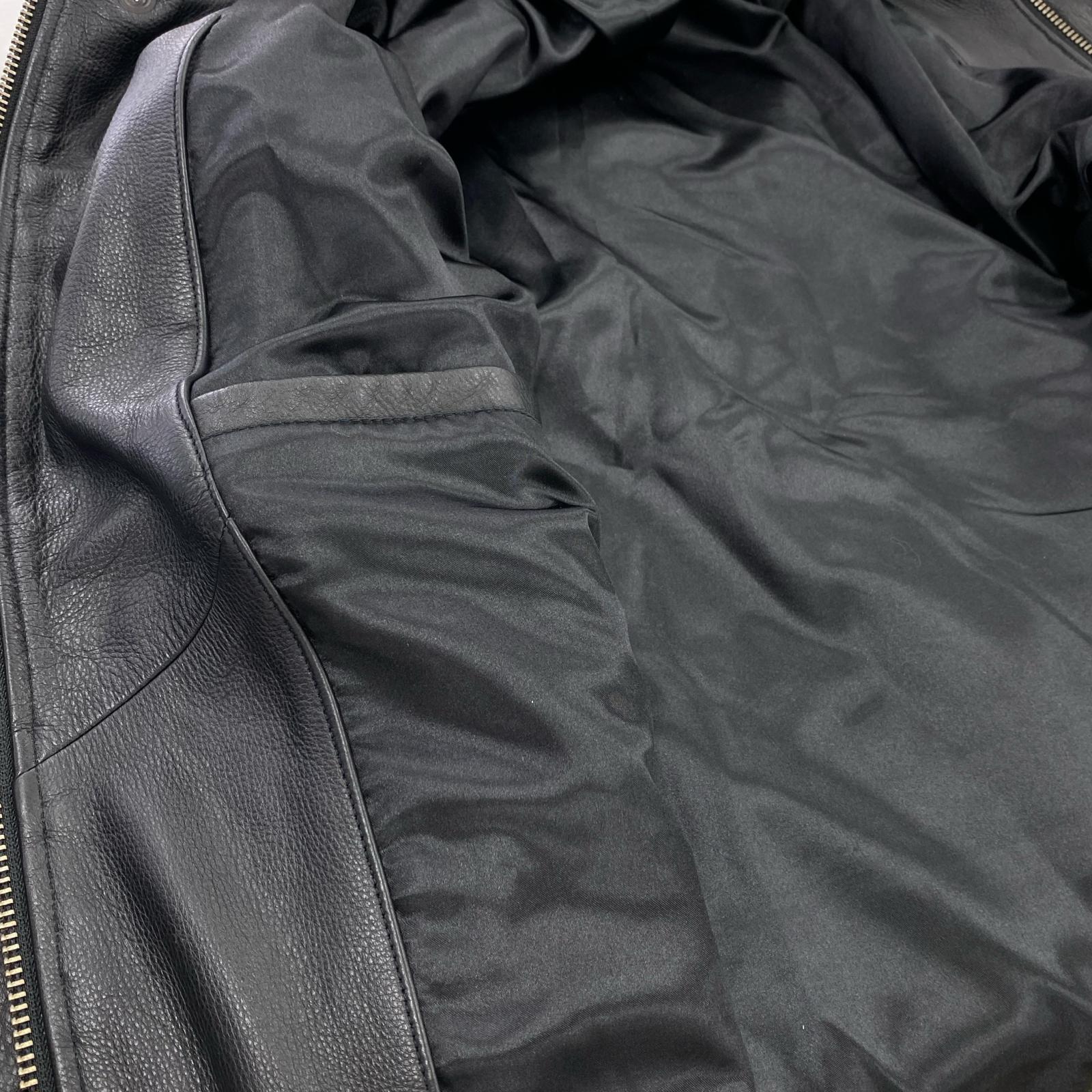レザージャケット sams motorcycle 牛革 レザーダービージャケット S ブラック