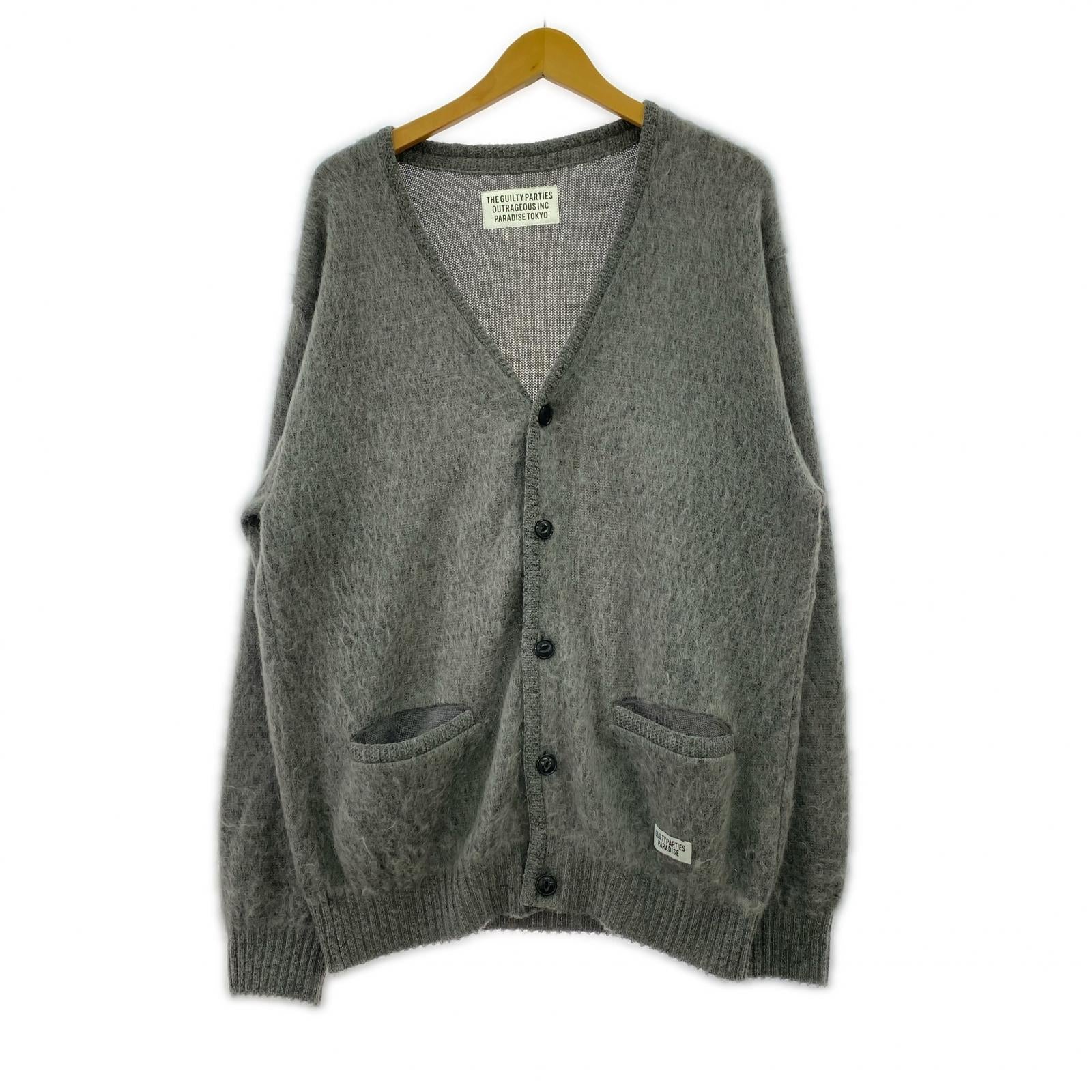 カーディガン premium mohair knit cardigan 本店限定 M グレー
