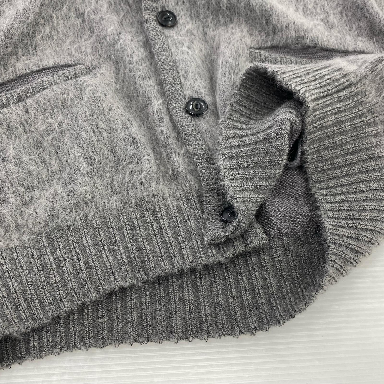 カーディガン premium mohair knit cardigan 本店限定 M グレー