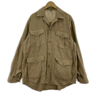 ジャケット 221 VILLAGE/SILK LINEN SAFARI SHIRT JKT 2 ブラウン