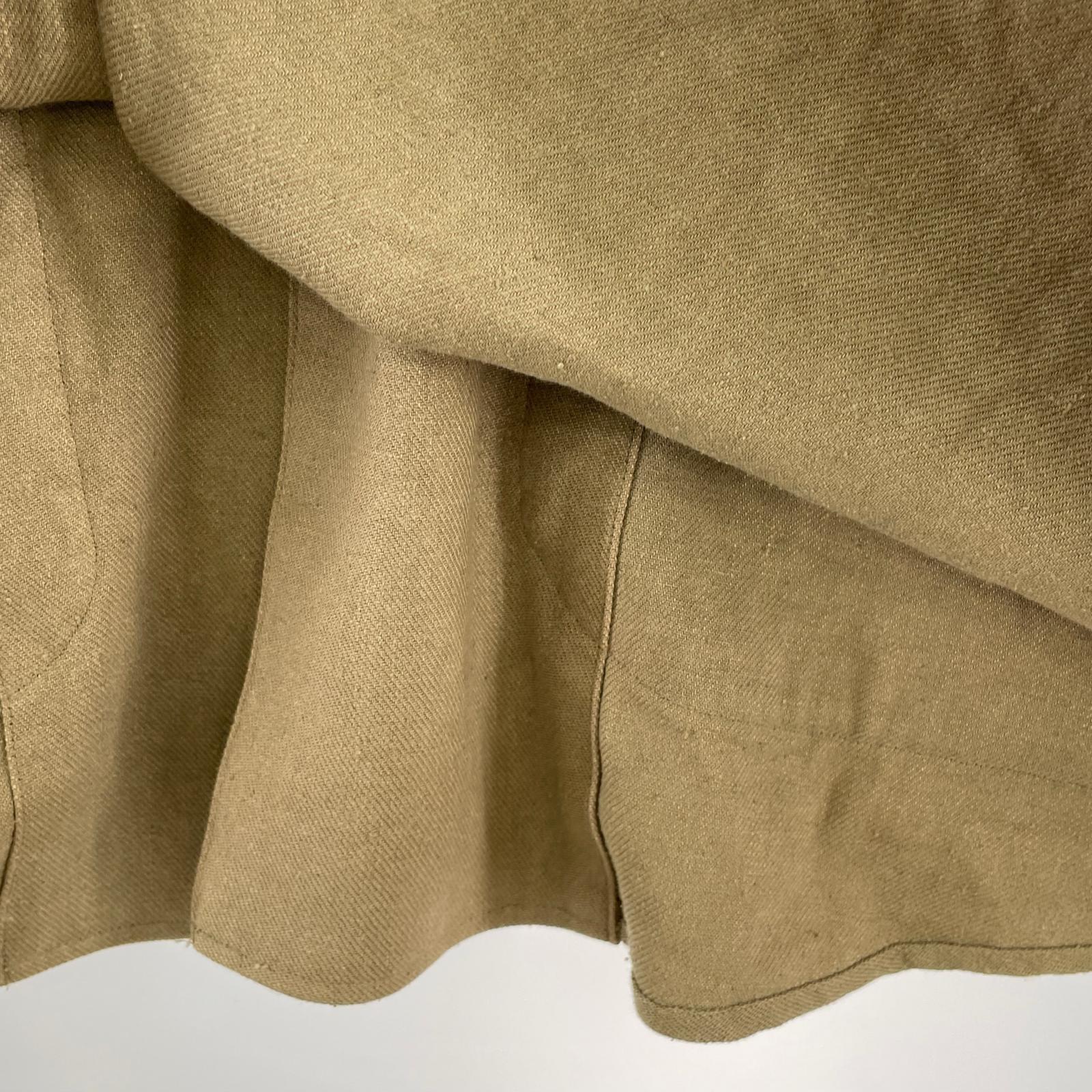 ジャケット 221 VILLAGE/SILK LINEN SAFARI SHIRT JKT 2 ブラウン