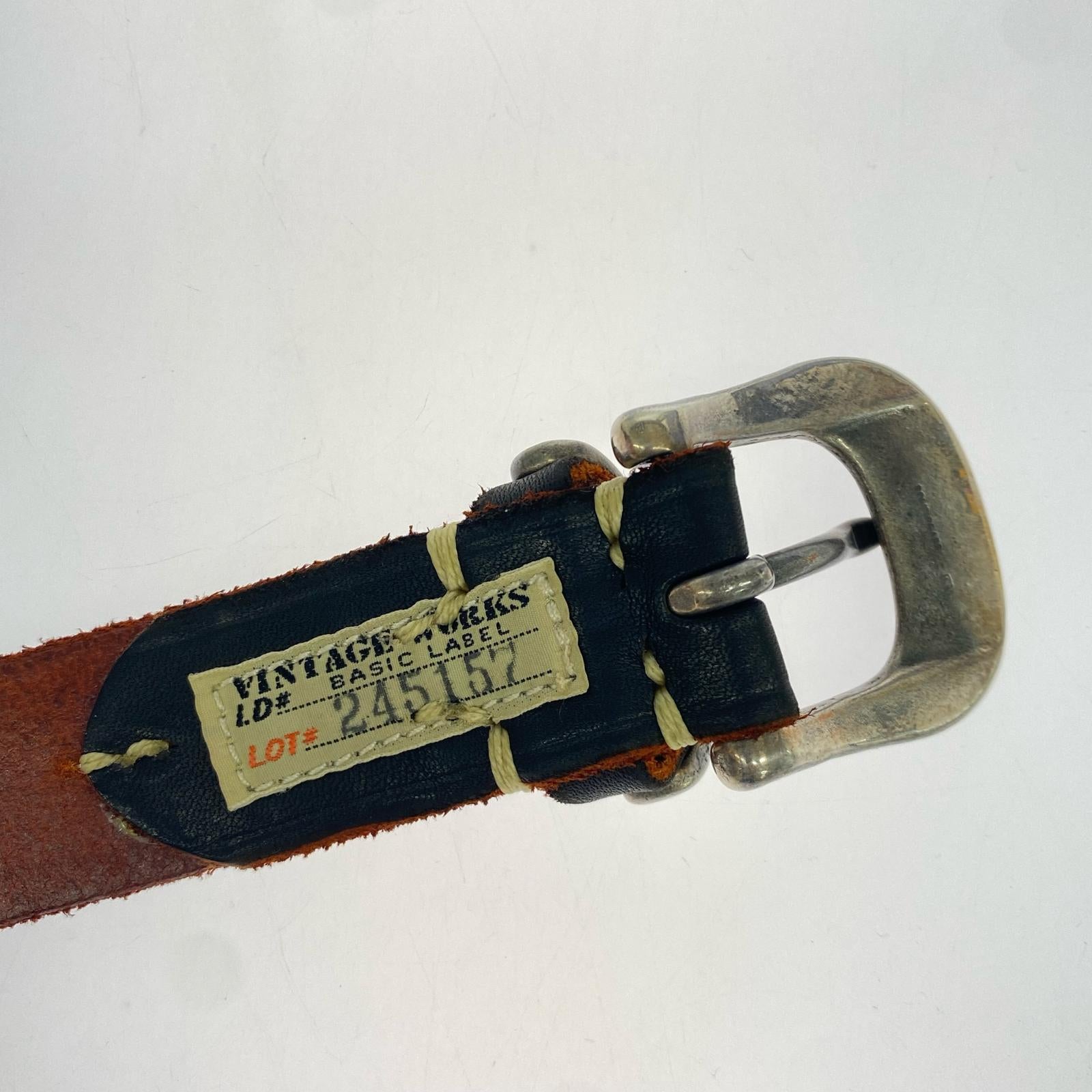 その他アクセサリー VINTAGE WORKS スタッズレザーベルト DH5740 CH-2 ブラック