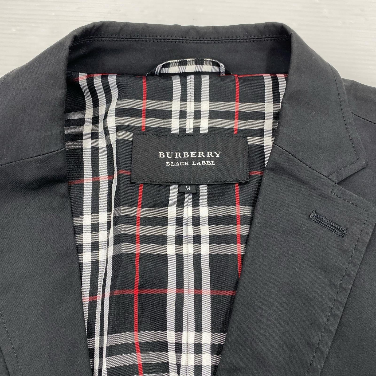 ジャケット BURBERRY BLACK LABEL ミリタリーテーラードジャケット M 黒 M ブラック