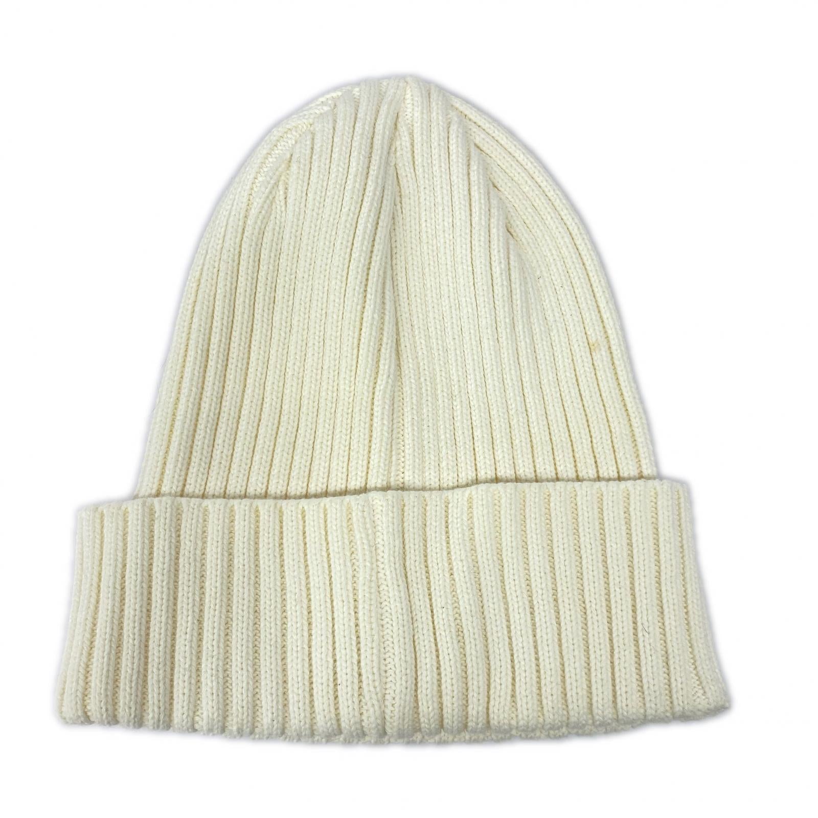 ニットキャップ Overdyed Ribbed Beanie ホワイト