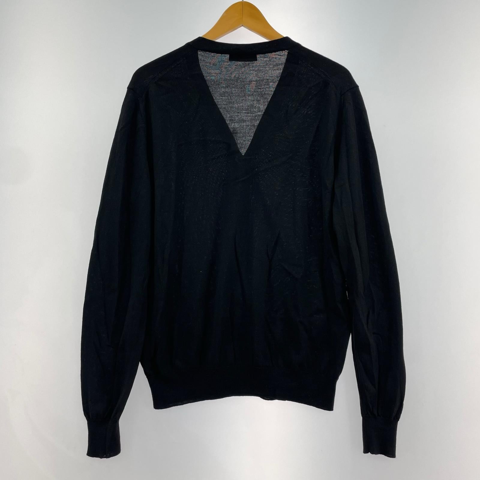 Virgin Wool Cardigan 48 BLK