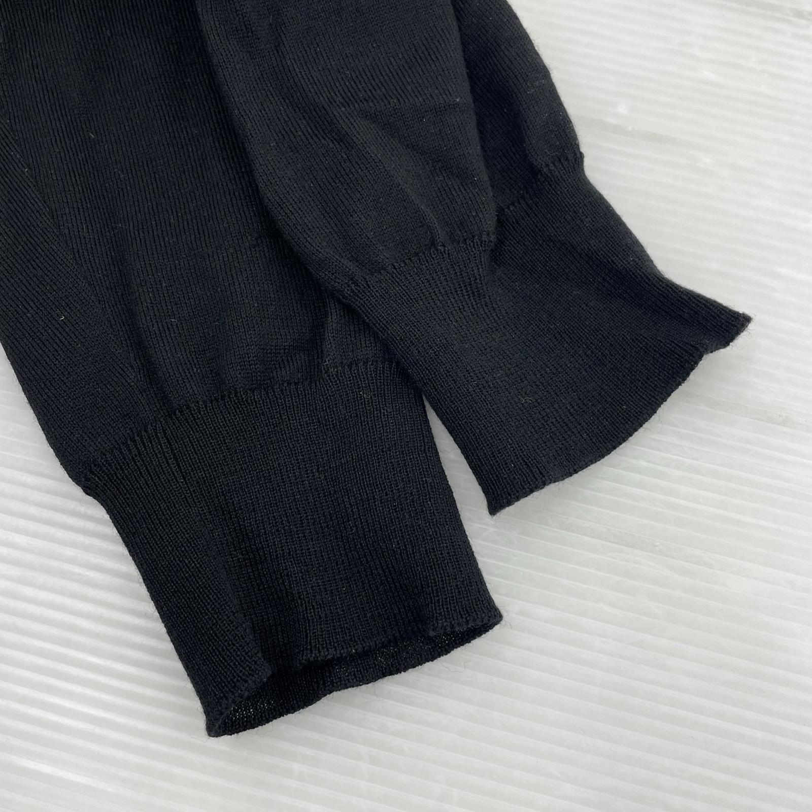 Virgin Wool Cardigan 48 BLK