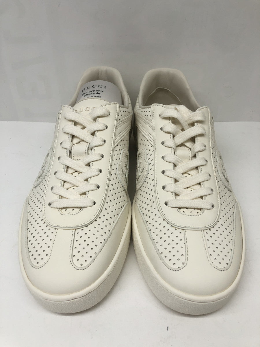 Interlocking G White Leather