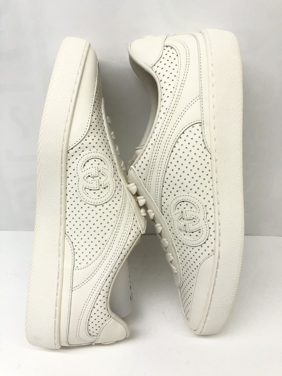Interlocking G White Leather