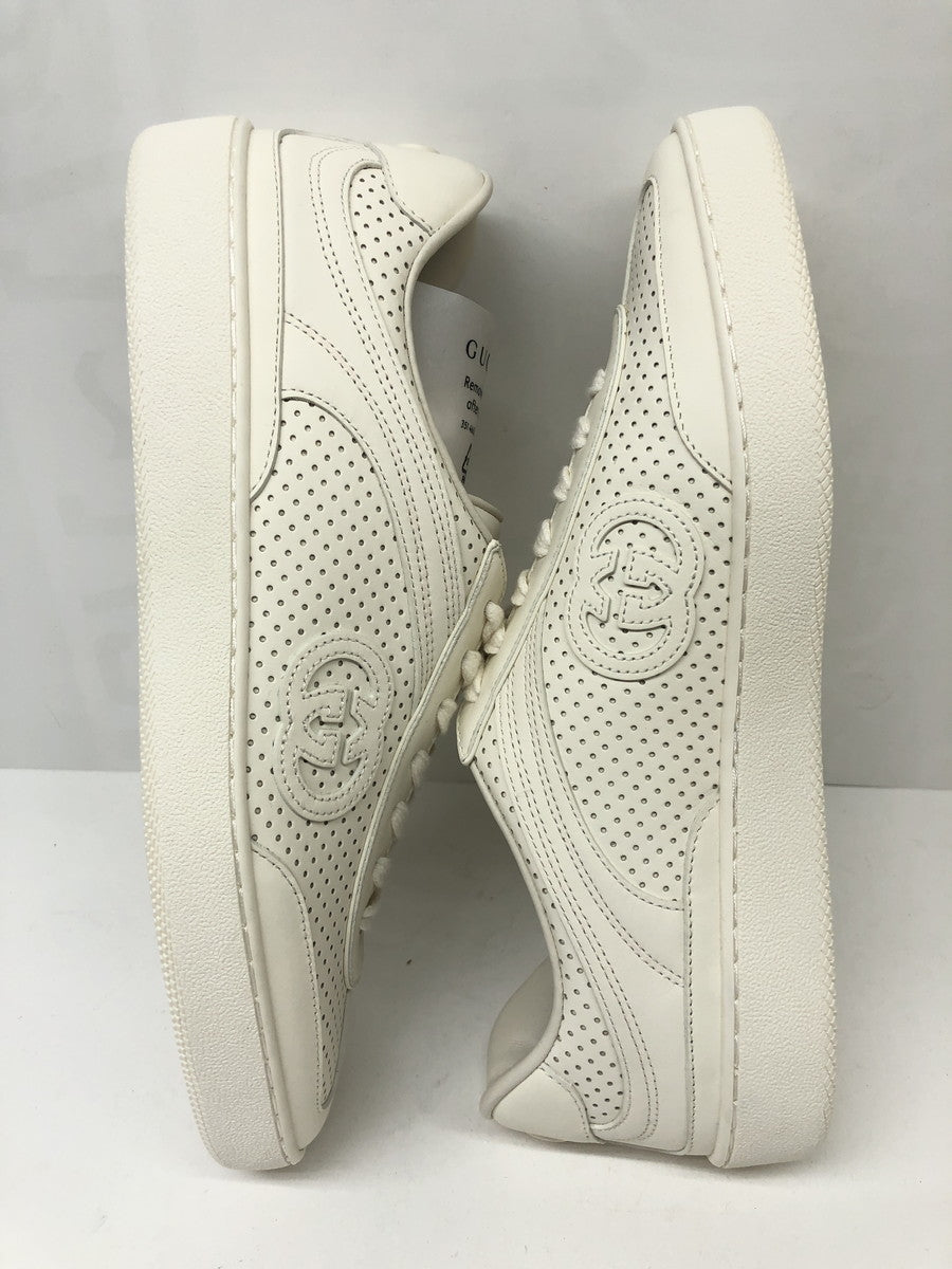 Interlocking G White Leather