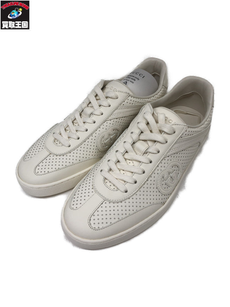 Interlocking G White Leather