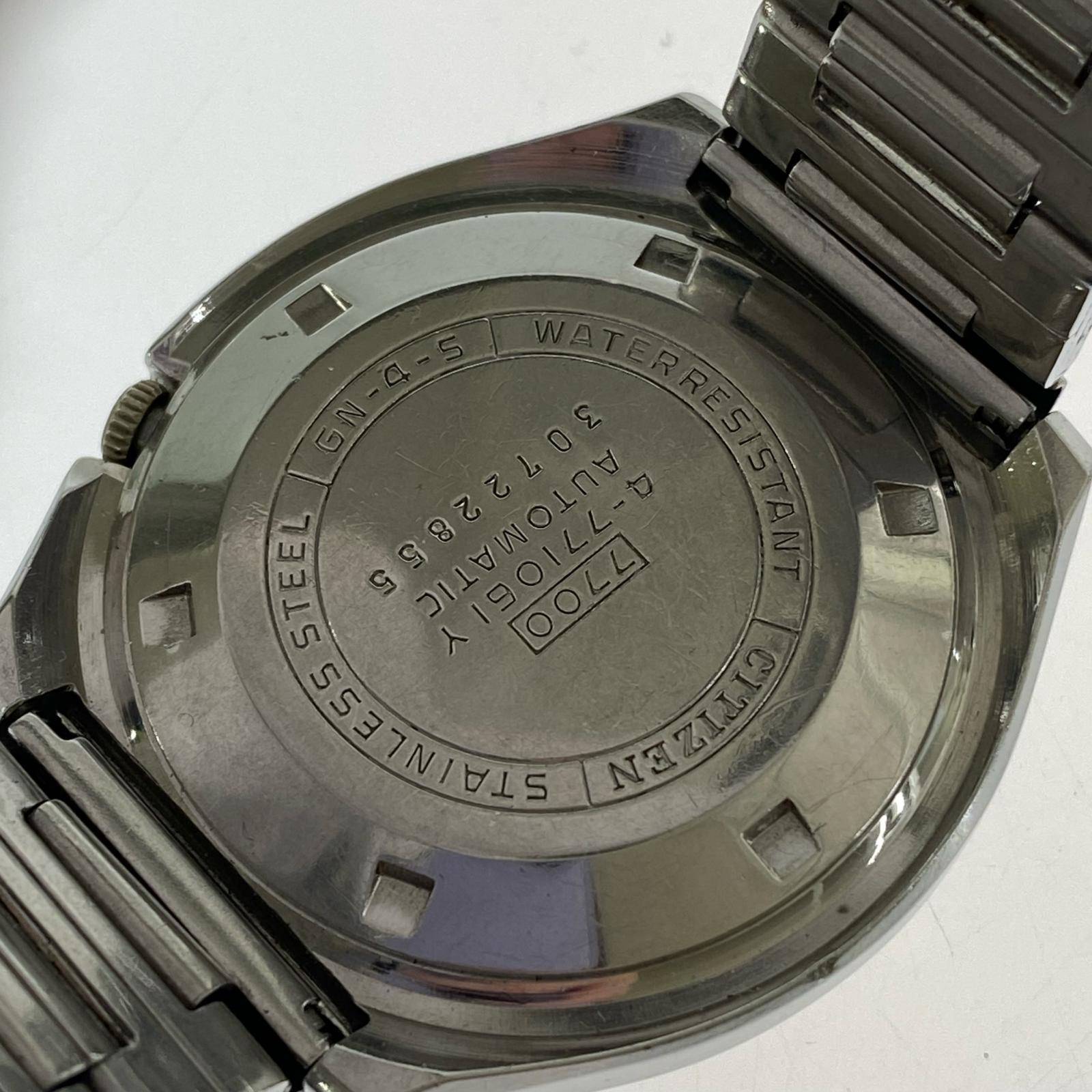 腕時計 CITIZEN 70s SEVEN STAR V2 デイデイト カットガラス 腕時計 AT シルバー