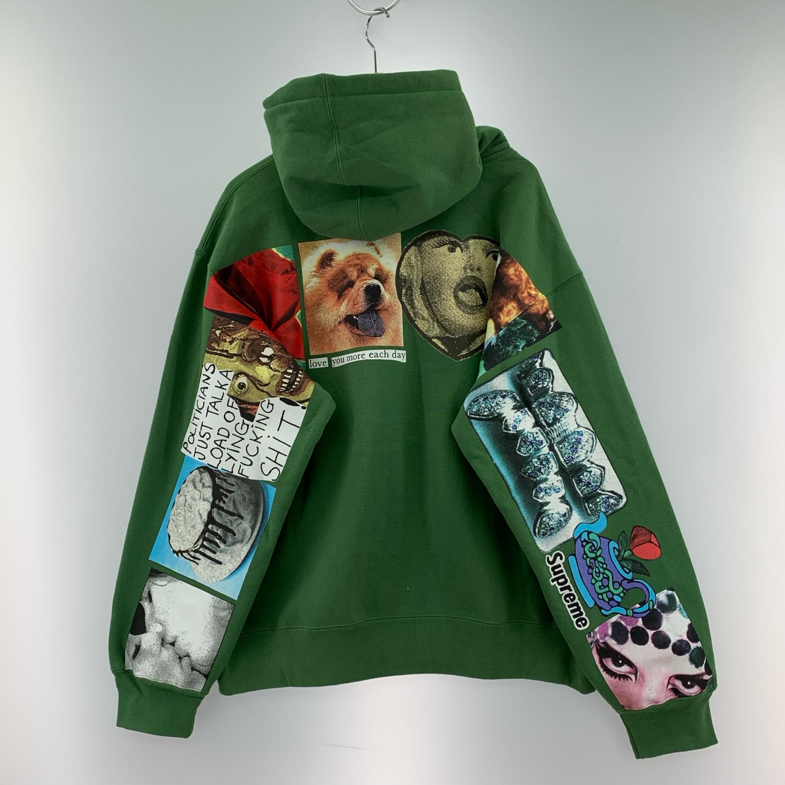 パーカー Supreme 24SS Spread Zip Up Hooded Sweatshirt L グリーン