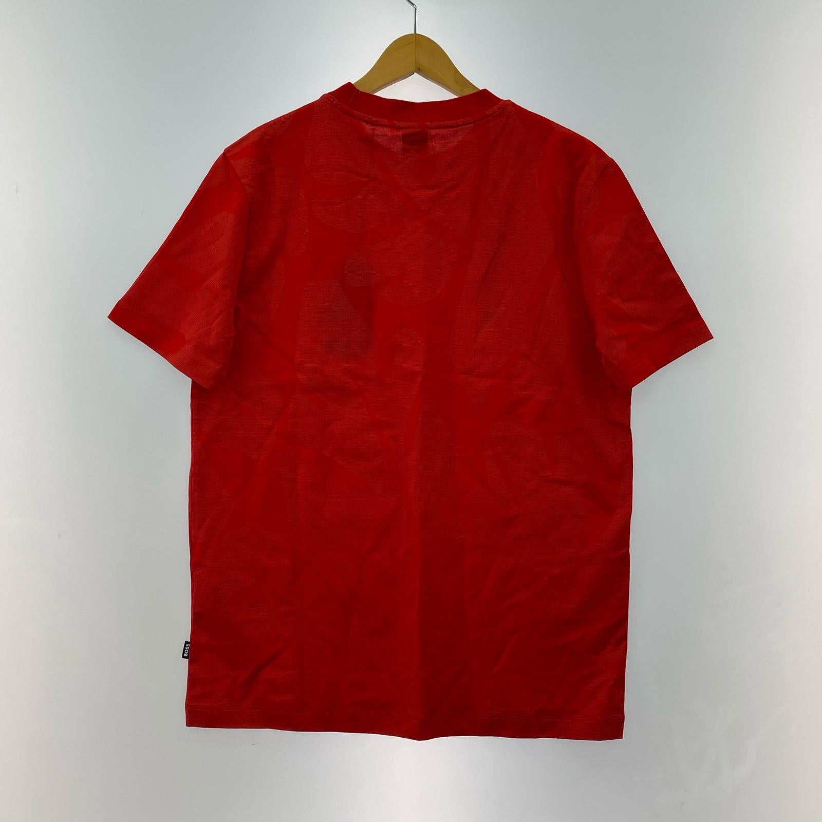 半袖Tシャツ 総柄 赤 M レッド