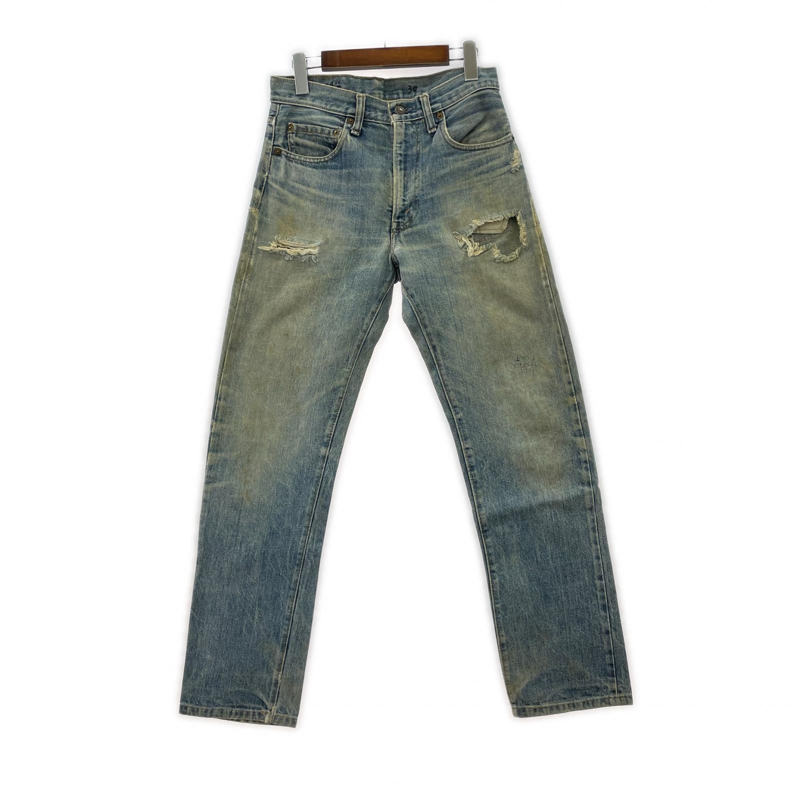 デニムパンツ 70s 505 ボタン裏8 インディゴ 実寸W29 30 ブルー