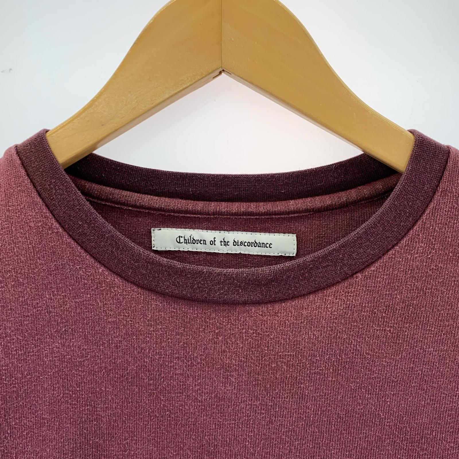 スウェット Children of the discordance SASTR ROSE EMBROIDERY PO COTDS-208 朱 (2) 2 ワインレッド