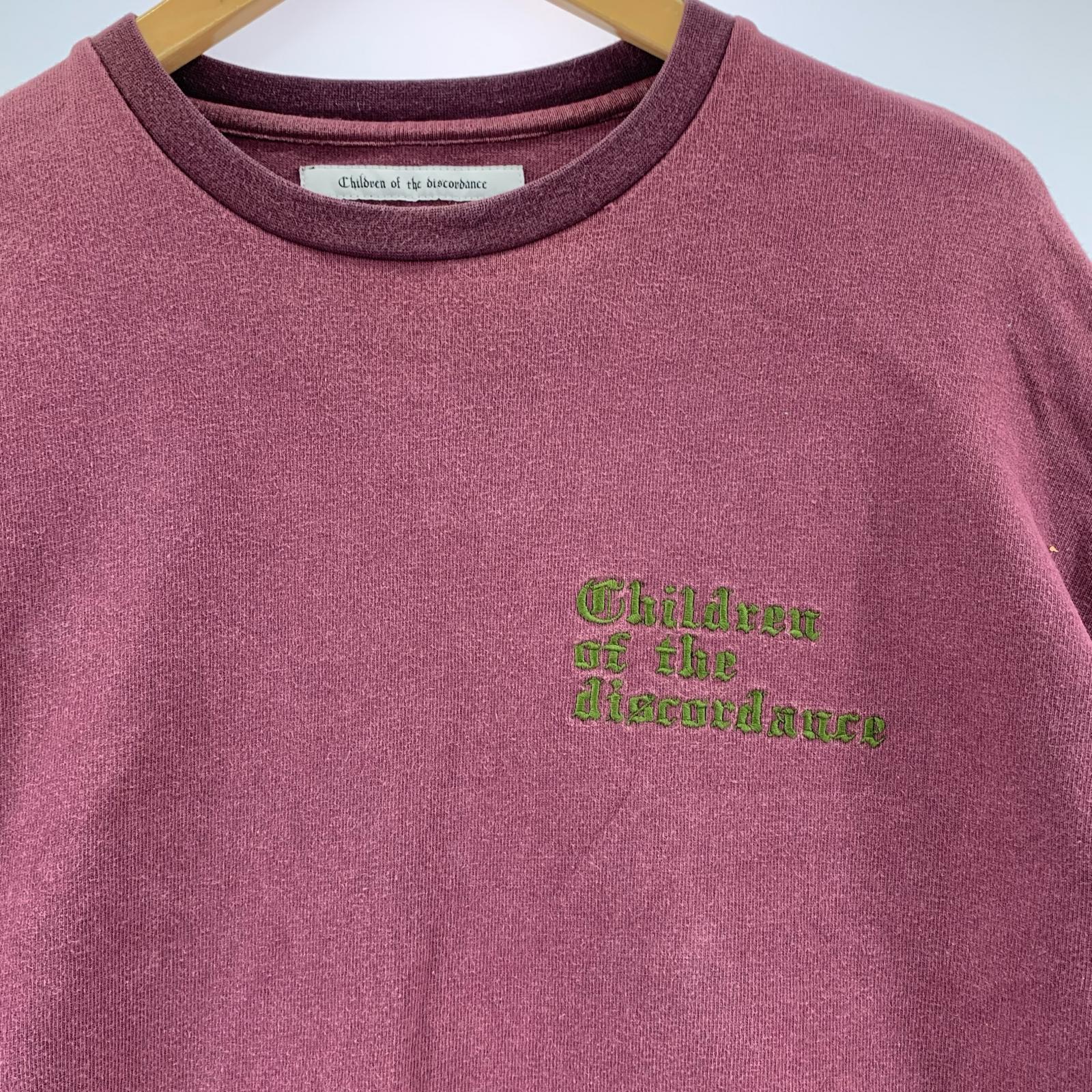 スウェット Children of the discordance SASTR ROSE EMBROIDERY PO COTDS-208 朱 (2) 2 ワインレッド