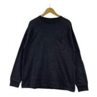 長袖Tシャツ CIOTA スビンコットン 10/- 度詰め 釣り天竺 ポケット付き ロンT 黒 (6) ブラック