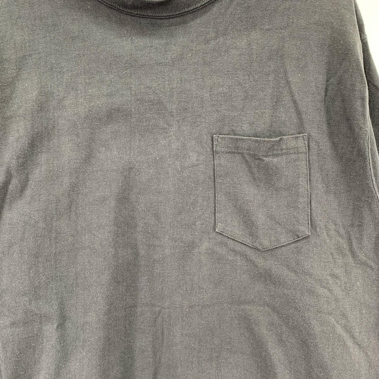 長袖Tシャツ CIOTA スビンコットン 10/- 度詰め 釣り天竺 ポケット付き ロンT 黒 (6) ブラック