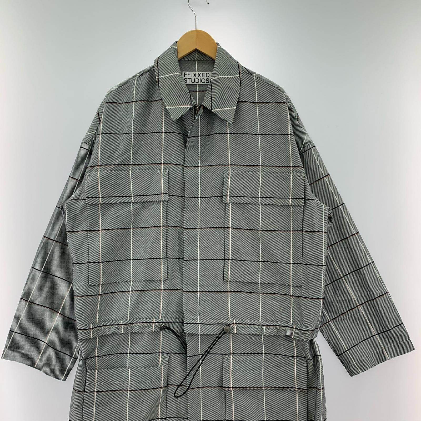 その他アウター FFIXXED STUDIOUS チェックコート SS18-M035 グレー (M) M グレー