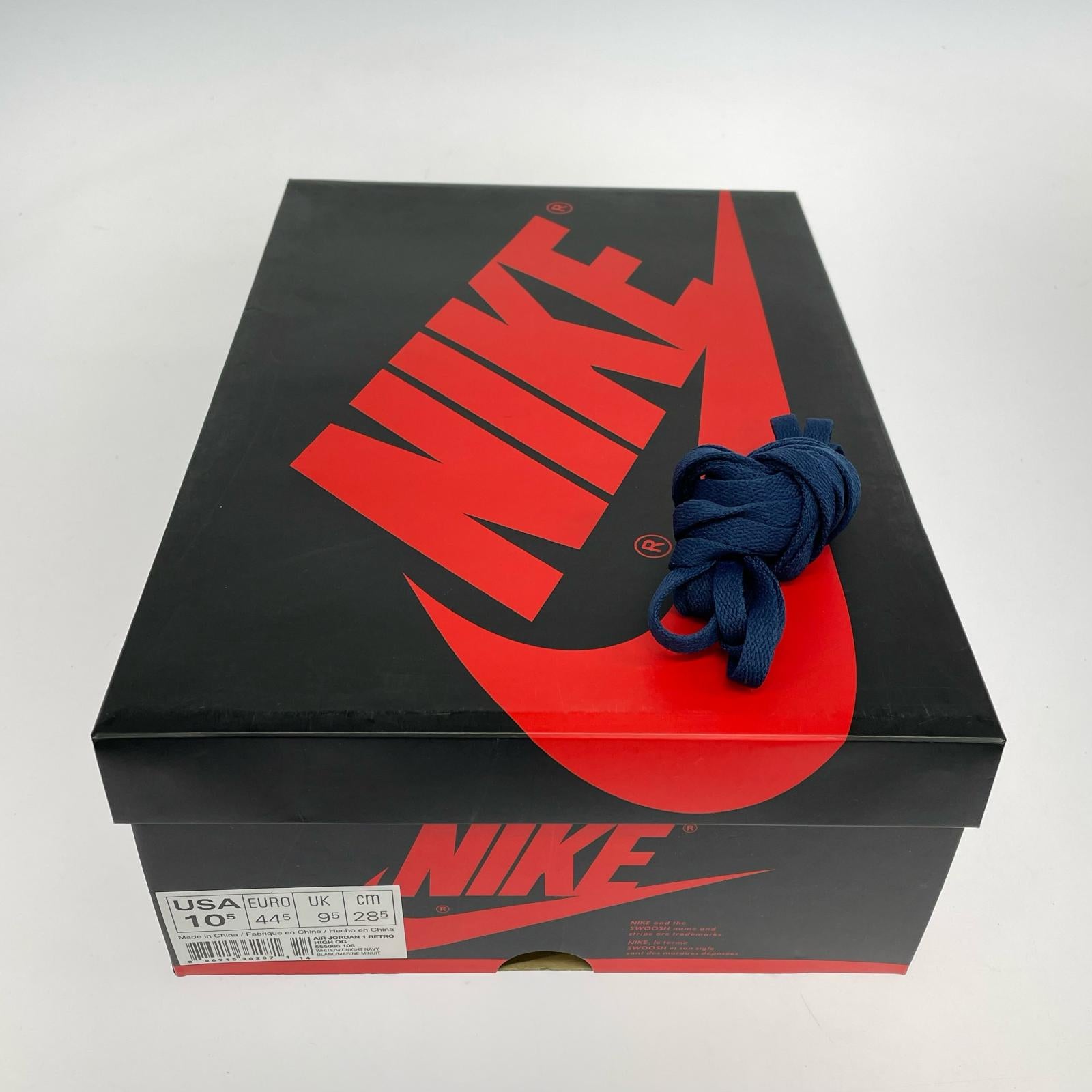 スニーカー AJ1 RETRO HIGH OG METALLIC NAVY (28.5㎝) 28.5cm (US10 1/2 UK10 EU47) ホワイト