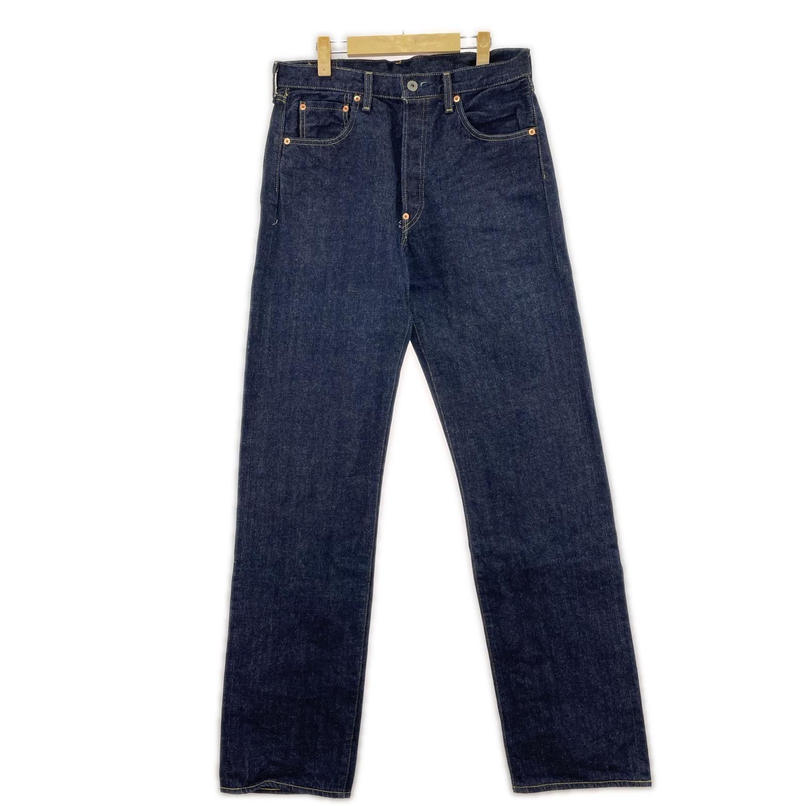 デニムパンツ 90-00s 702-XX 復刻 BIGE 片面タブ 日本製 濃紺 (33) 33 ネイビー