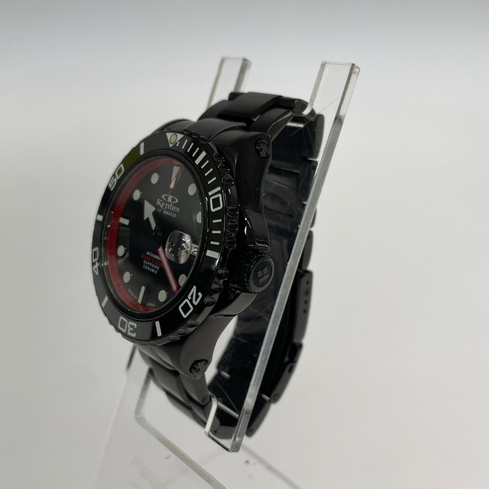 腕時計 KENTEX MARINEMAN SEAHORSE DIVER ブラック