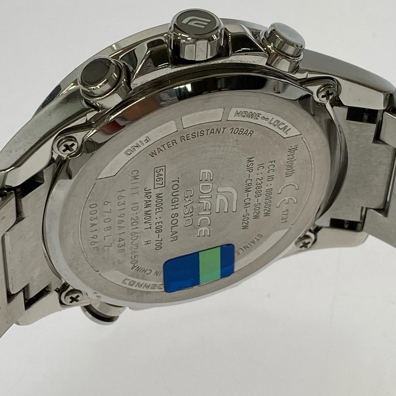 腕時計 EDIFICE EQB-501D-1AJF TIME TRAVELLER シルバー