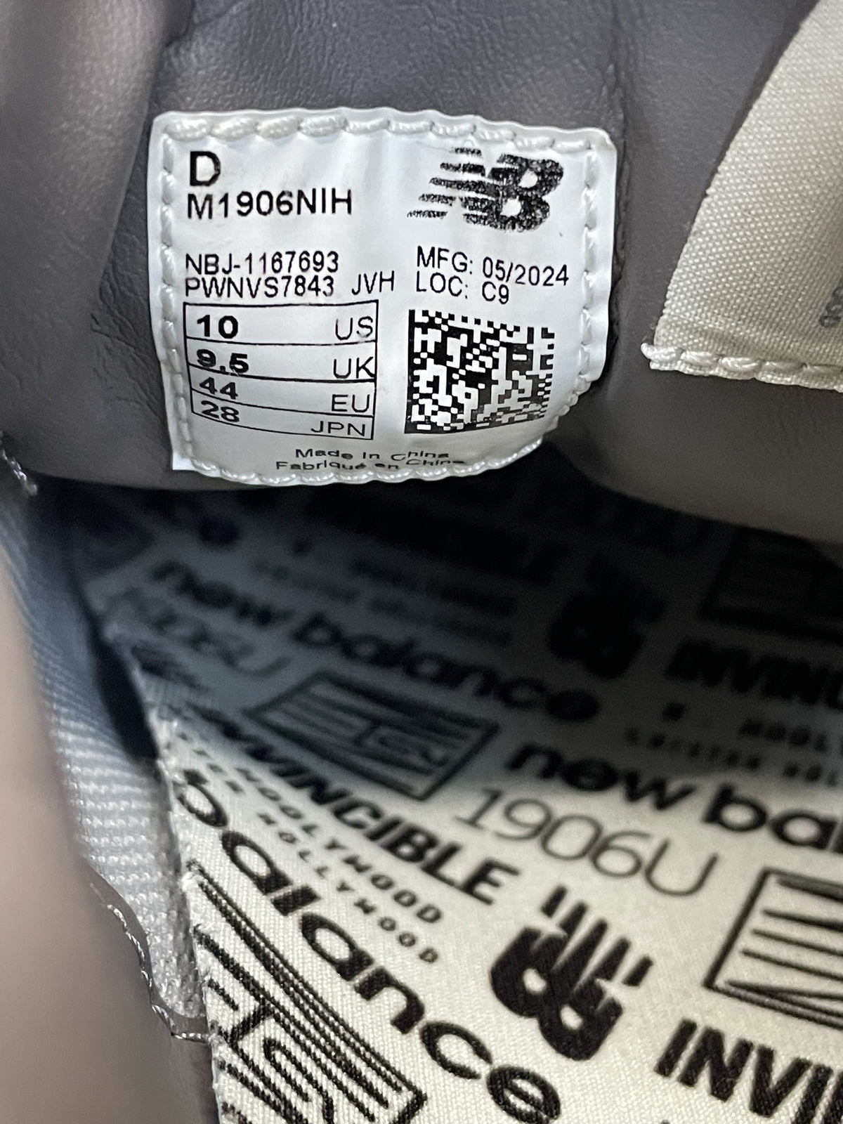スニーカー NEW BALANCE×N.HOLLYWOOD M1906NIH スニーカー 28.0 グレー
