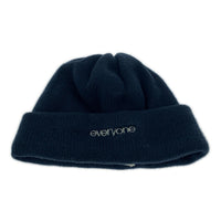 ニットキャップ everyone×COMESANDGOES ロゴビーニー 紺 ネイビー