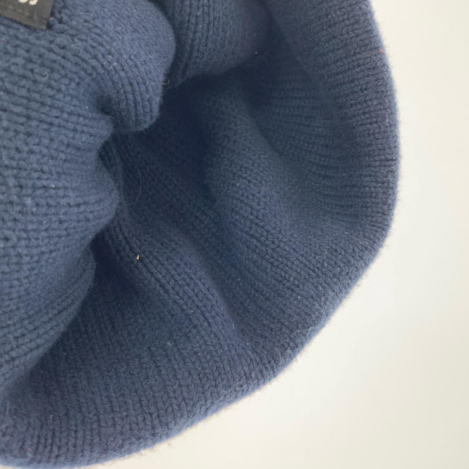 ニットキャップ everyone×COMESANDGOES ロゴビーニー 紺 ネイビー