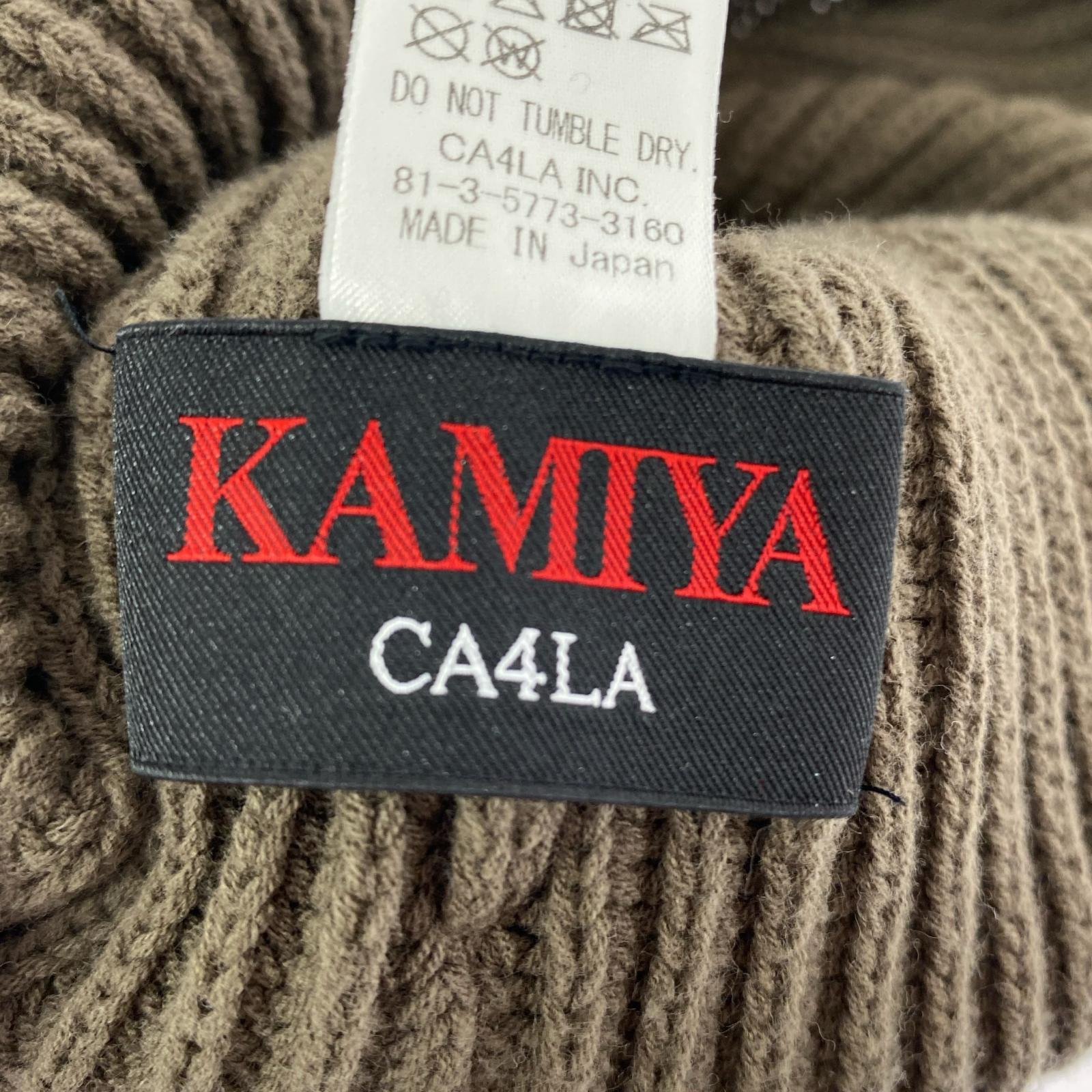ニットキャップ ×KAMIYA ブラウン ブラウン