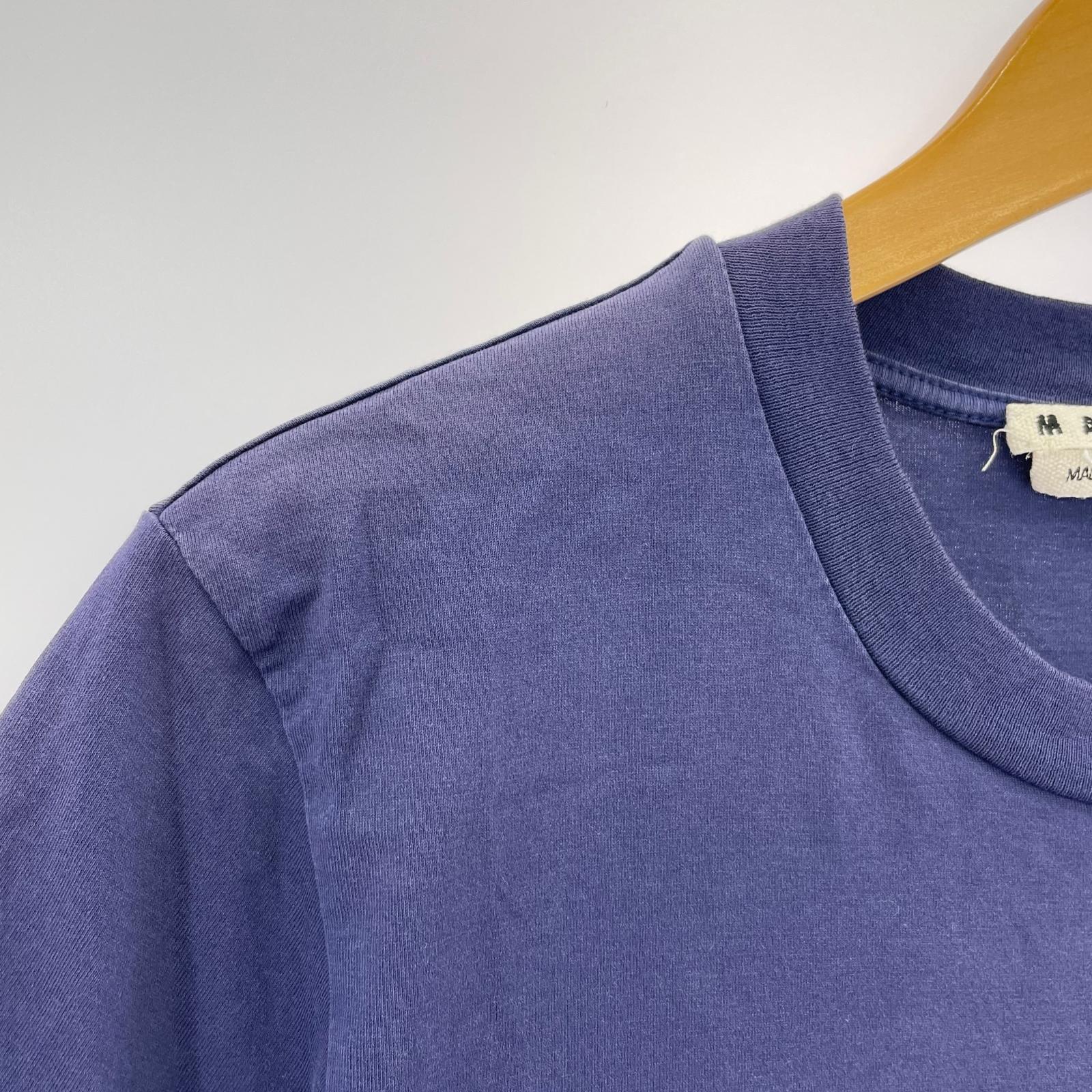 半袖Tシャツ MARNI ロゴプリントTee 44 紺 44 ネイビー