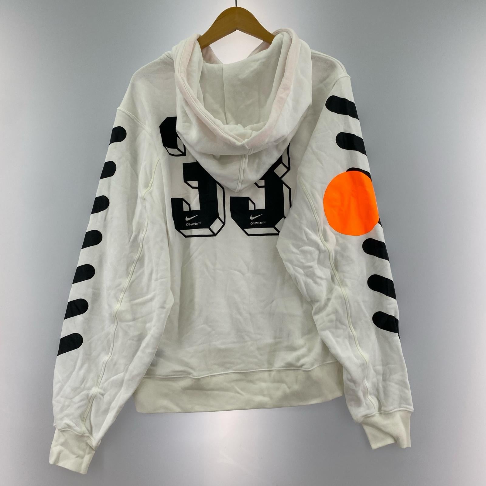 パーカー ×off white hoodie S ホワイト