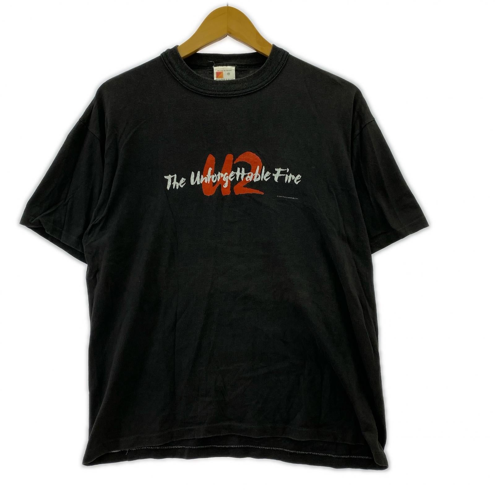 半袖Tシャツ 80s U2 UNFORGETTABLE FIRE 黒 (M) M ブラック