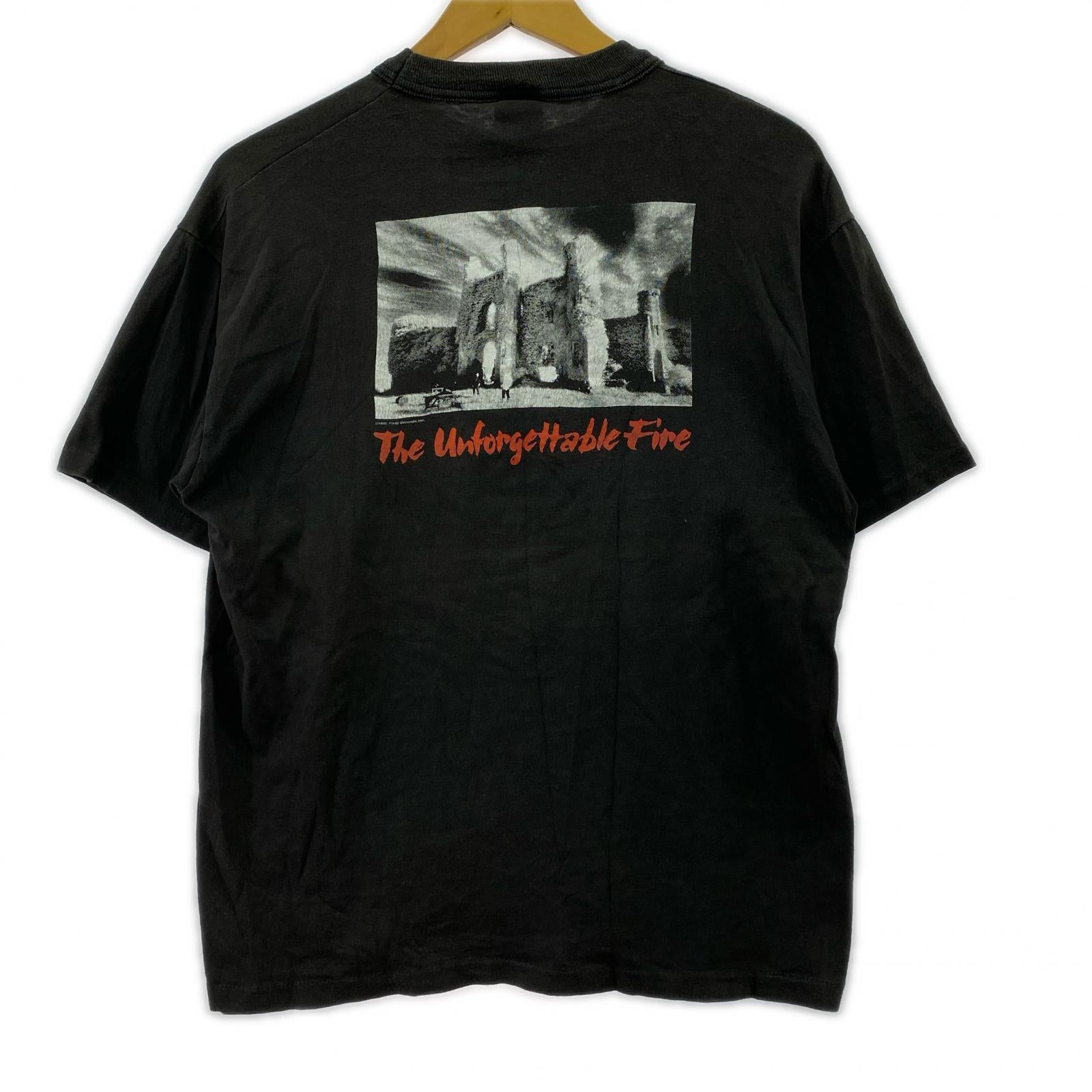 半袖Tシャツ 80s U2 UNFORGETTABLE FIRE 黒 (M) M ブラック