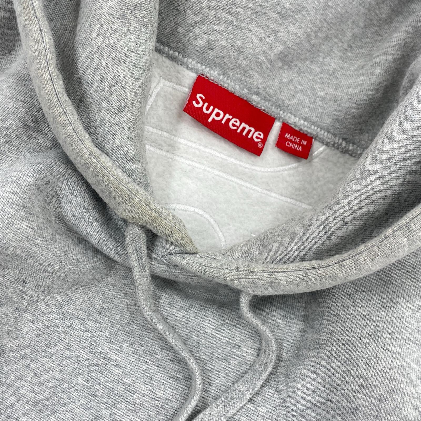 パーカー Satin Applique Hooded Sweatshirt L グレー