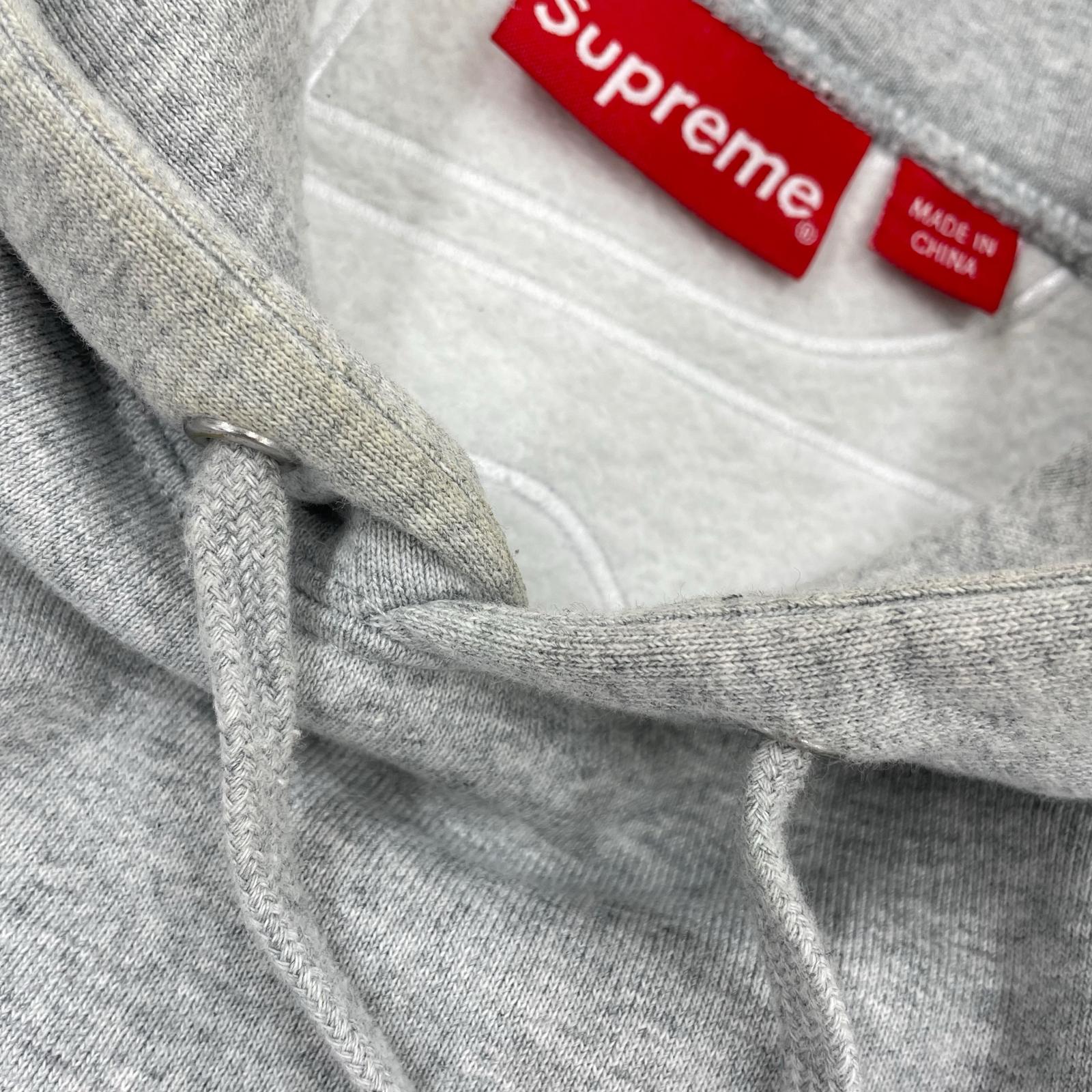 パーカー Satin Applique Hooded Sweatshirt L グレー