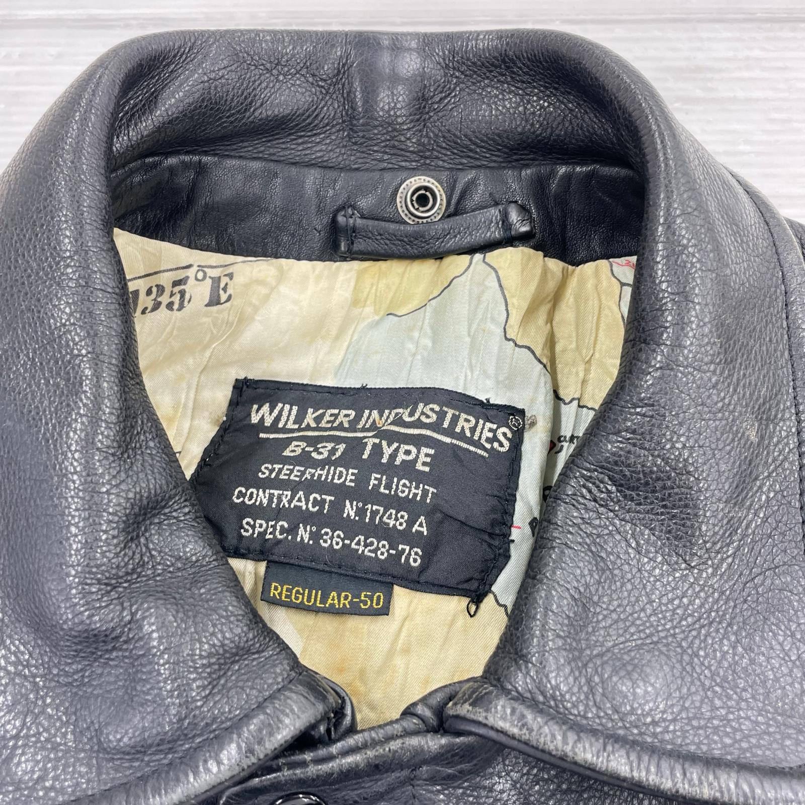 レザージャケット WILKER INDUSTRIES レザージャケット B-31 ブラック