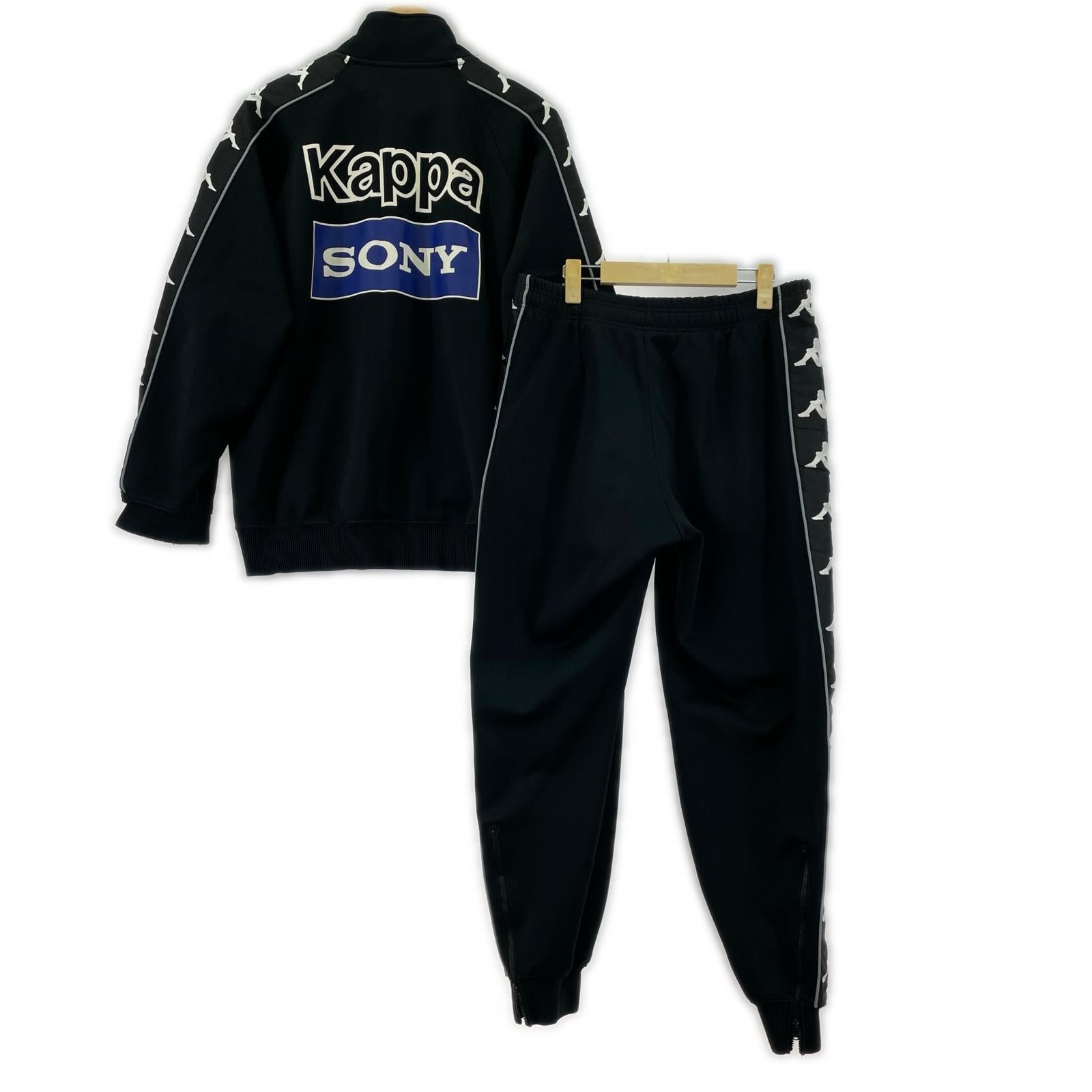 ジャケット 90's kappa JUVENTUS セットアップ黒 (165cm) M ブラック