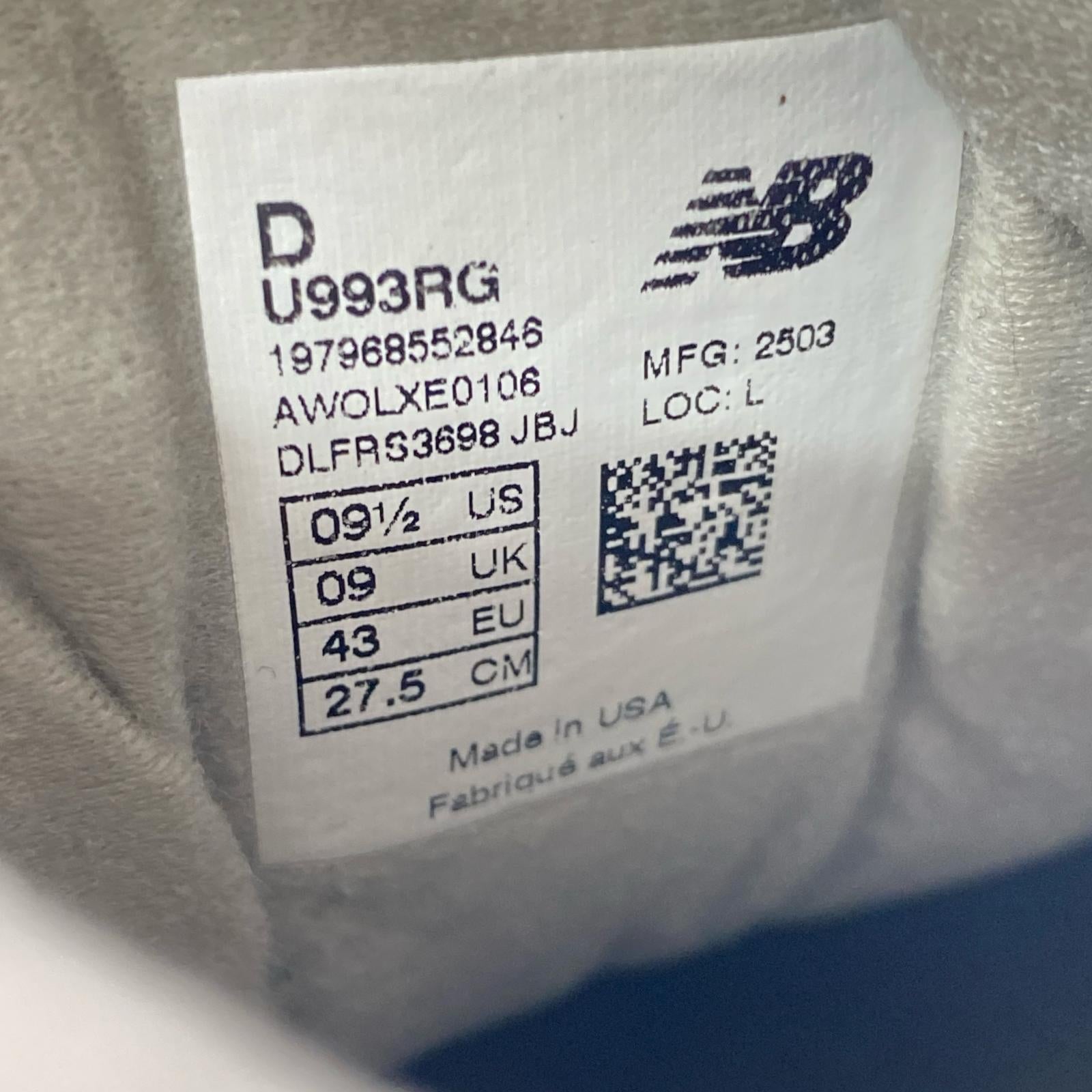 スニーカー スニーカー GRY 27.5 27.5cm (US9 1/2 UK9 EU45) グレー