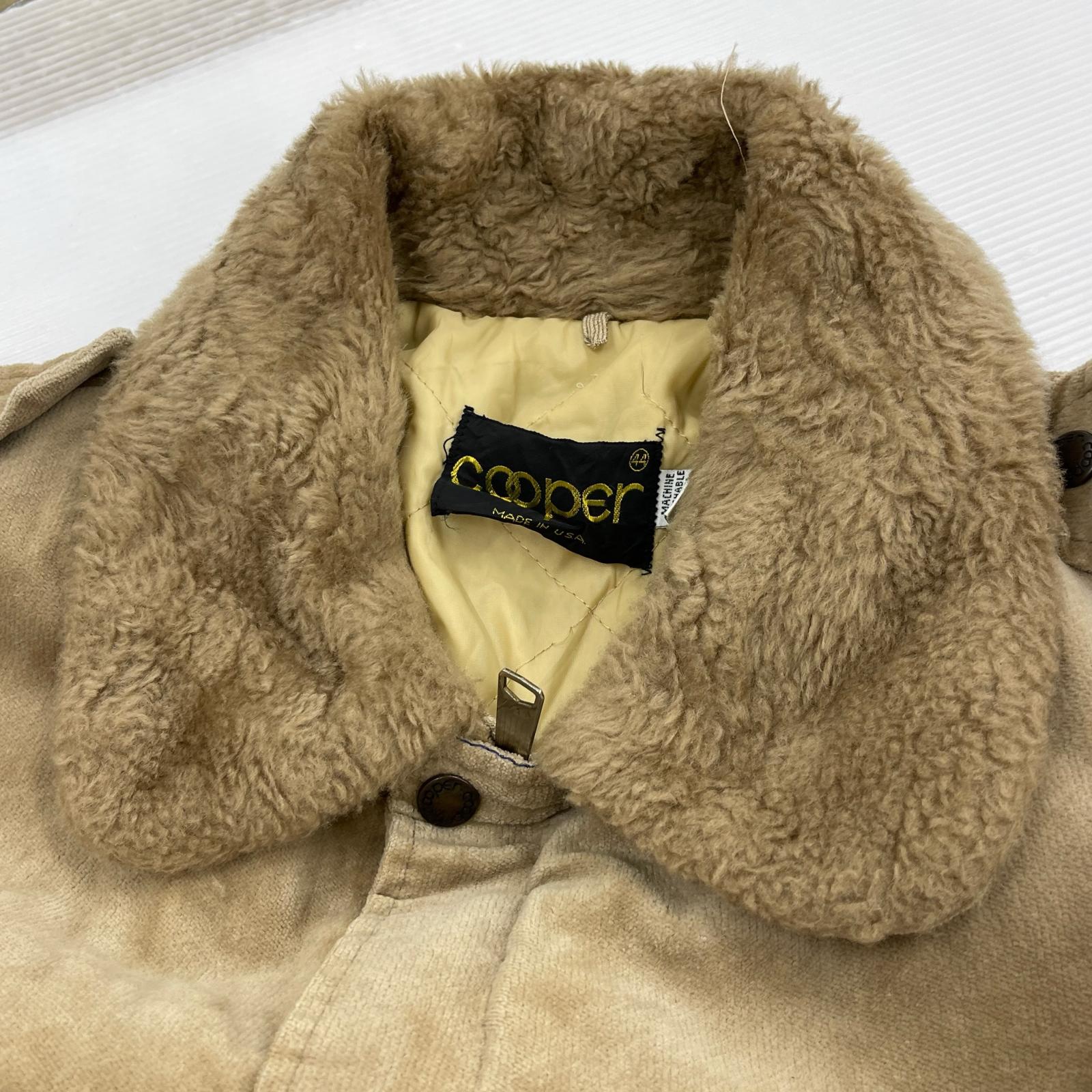 ジャケット COOPER USA製 襟ボア ベージュ