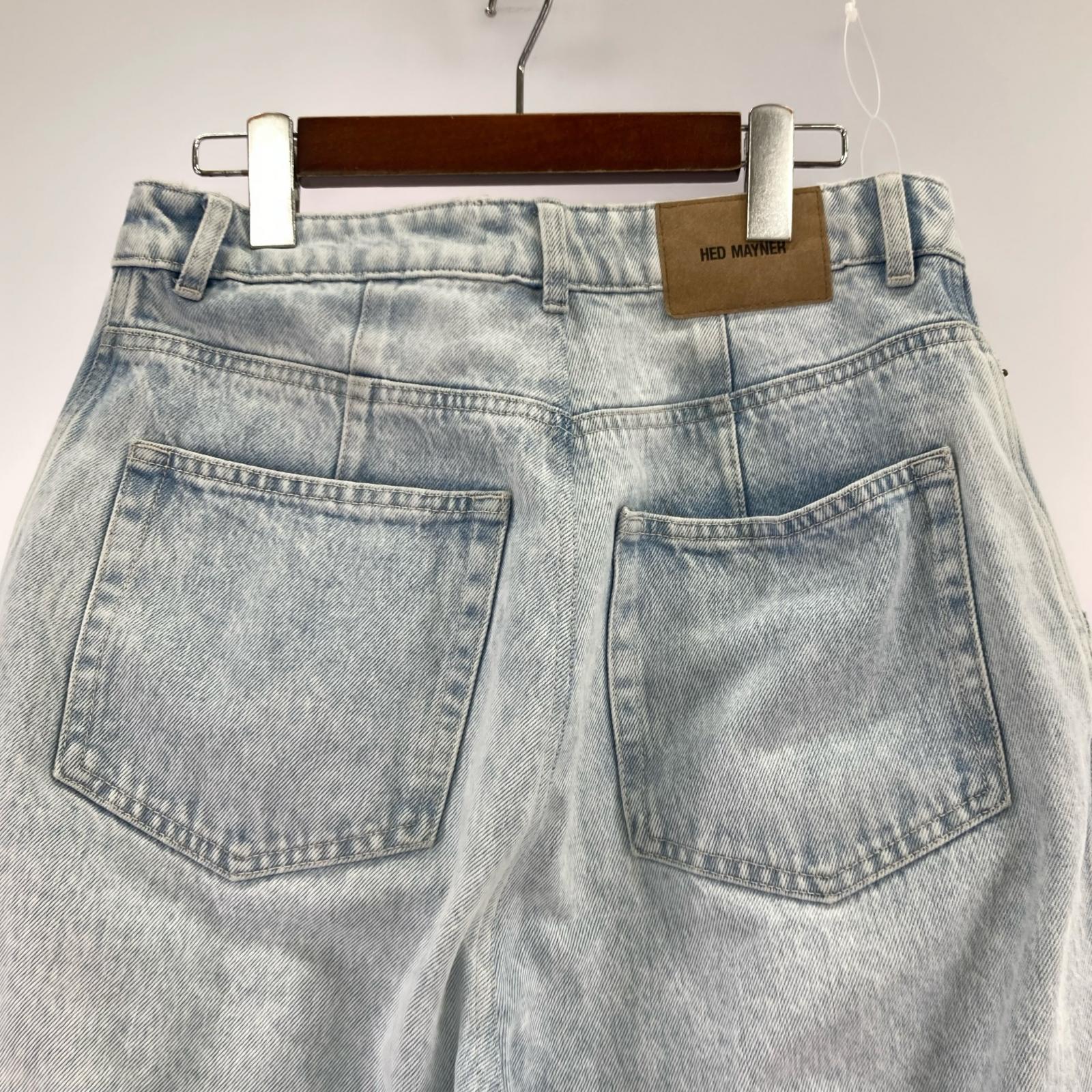 デニムパンツ 25SS PLEATED DENIM PANTS HMMA67021A (S) S ブルー