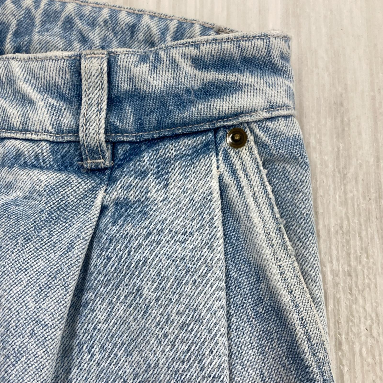 デニムパンツ 25SS PLEATED DENIM PANTS HMMA67021A (S) S ブルー