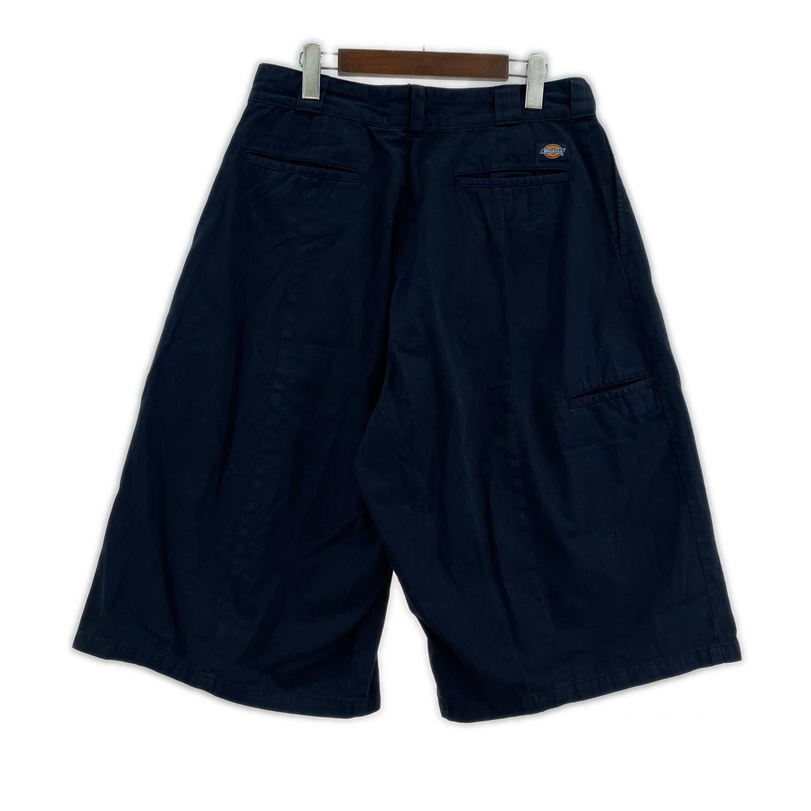パンツ Dickies JS別注 ODD SHAPE SHORTS ワイドショーツ L 紺 L ネイビー