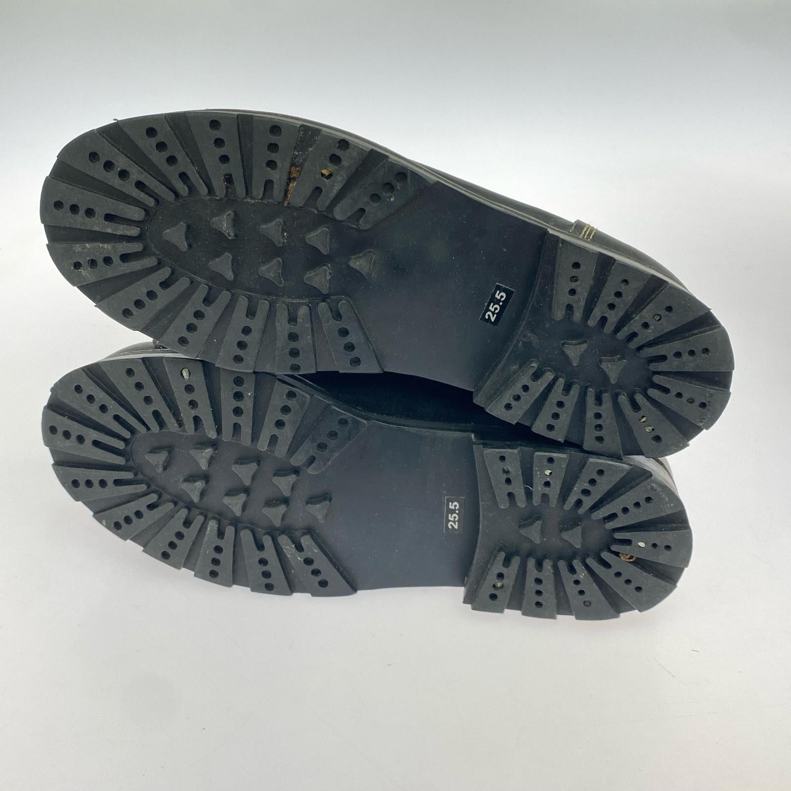 ブーツ Indian レザー モンキーブーツ 黒 25.5cm 25.5cm (US7 1/2 UK7 EU41) ブラック