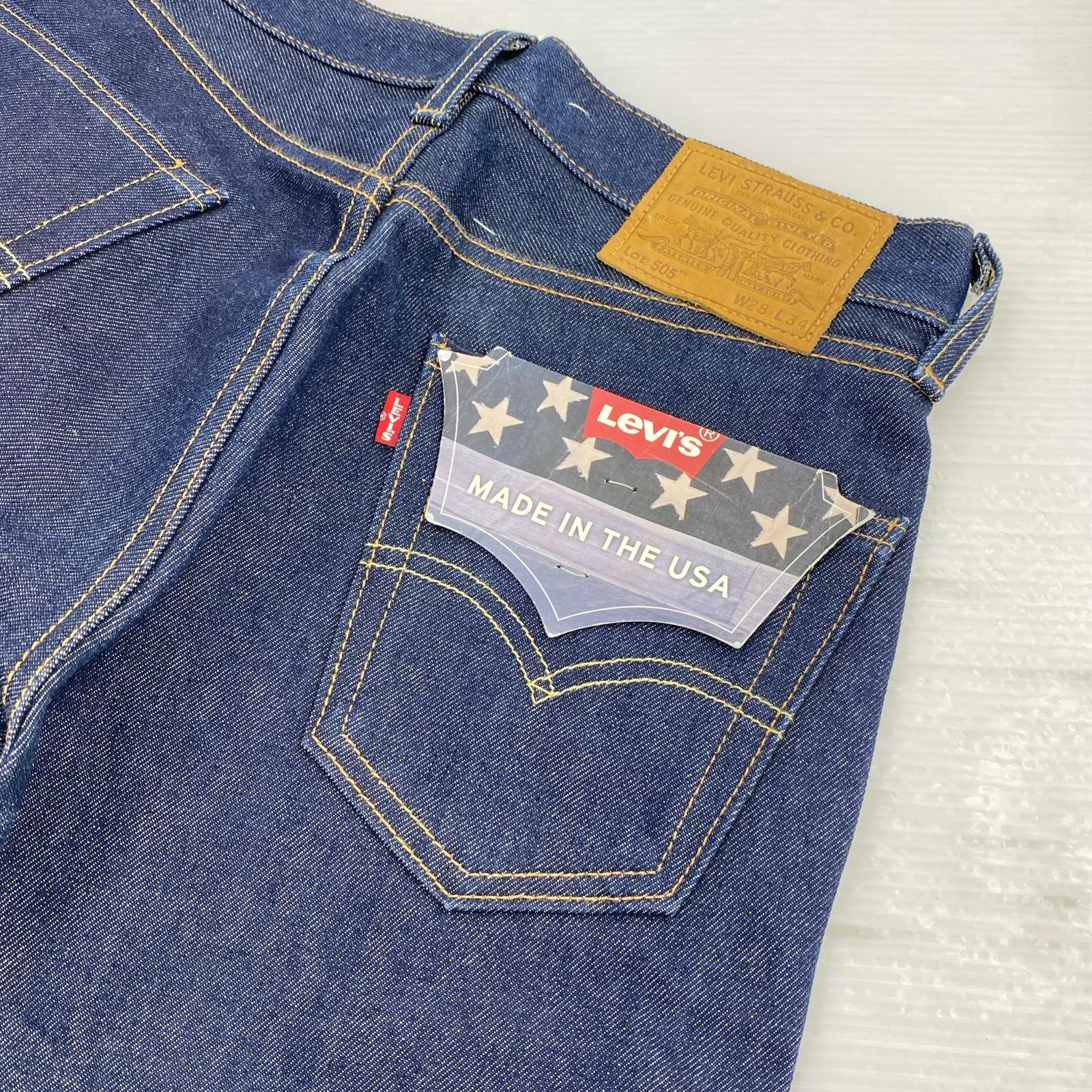 デニムパンツ PREMIUM USA製 505 28 ネイビー