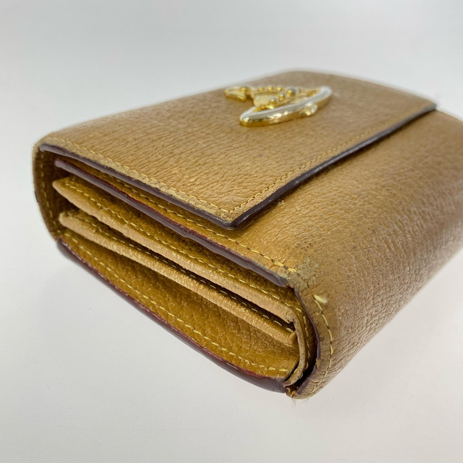 コンパクトウォレット 三つ折り財布 ベージュ ベージュ